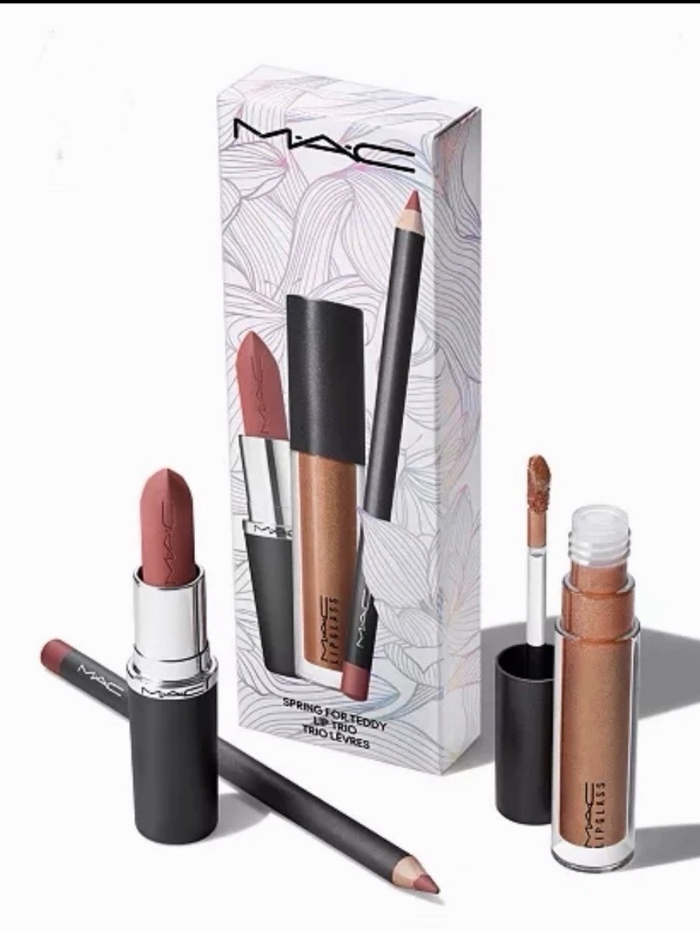 MAC Cosmetics Lip Trio — Rose Mauve, Nude Brown, Bronze Shimmer